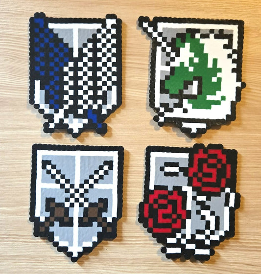 Attack on Titan Crest Perler Sprites