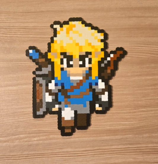 BOTW Link and Zelda Perler Sprites