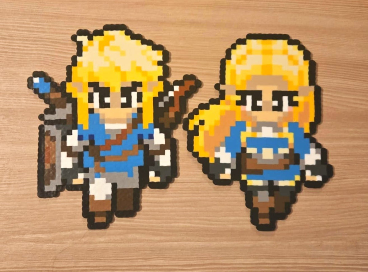 BOTW Link and Zelda Perler Sprites