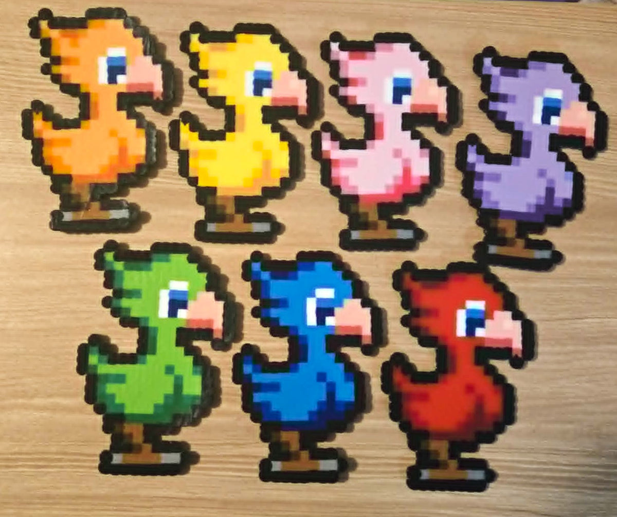 Chocobo Perler Bead Sprites