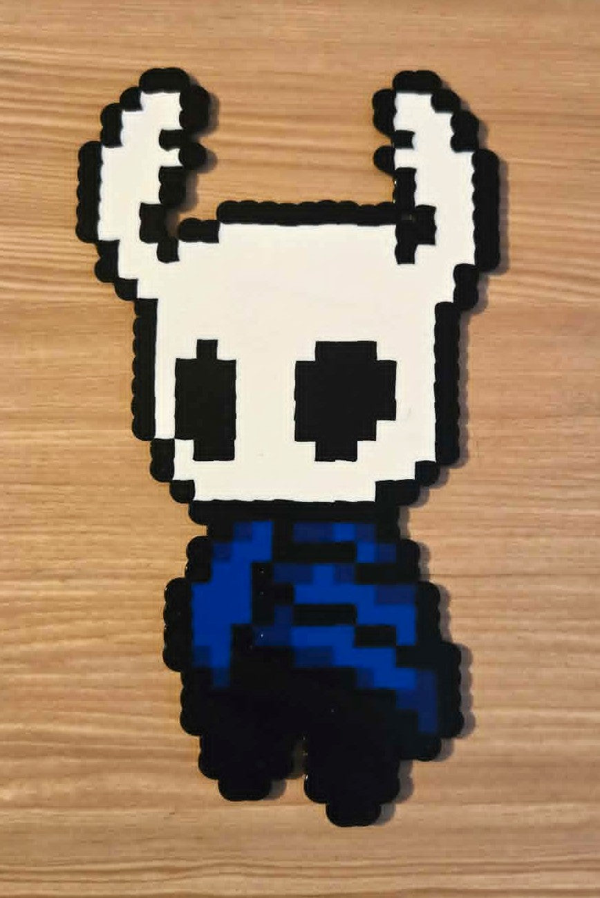 Hollow Knight and Silk Song Perler Sprites